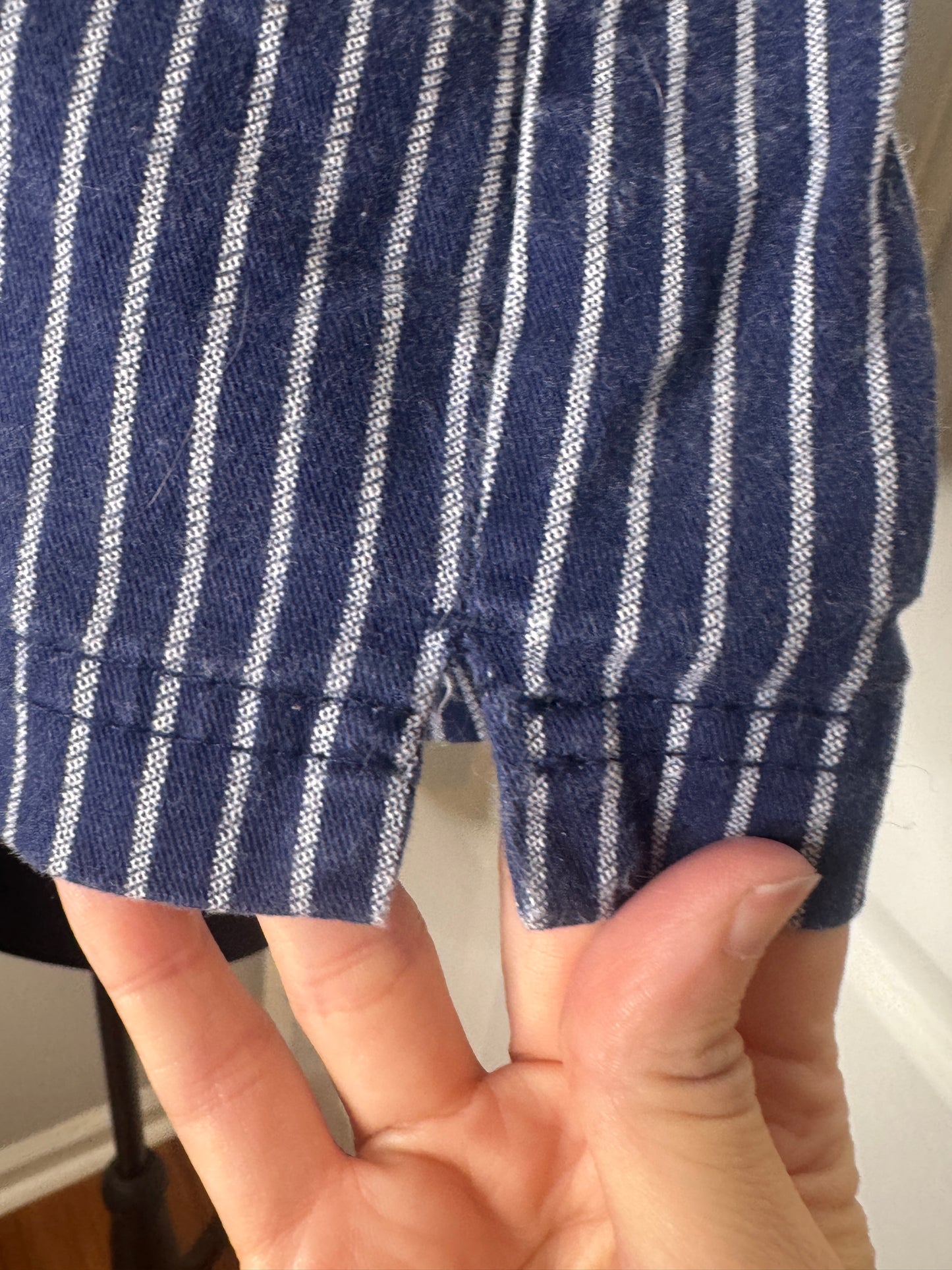 Blue and White Stripe BCG Shorts, Size 16