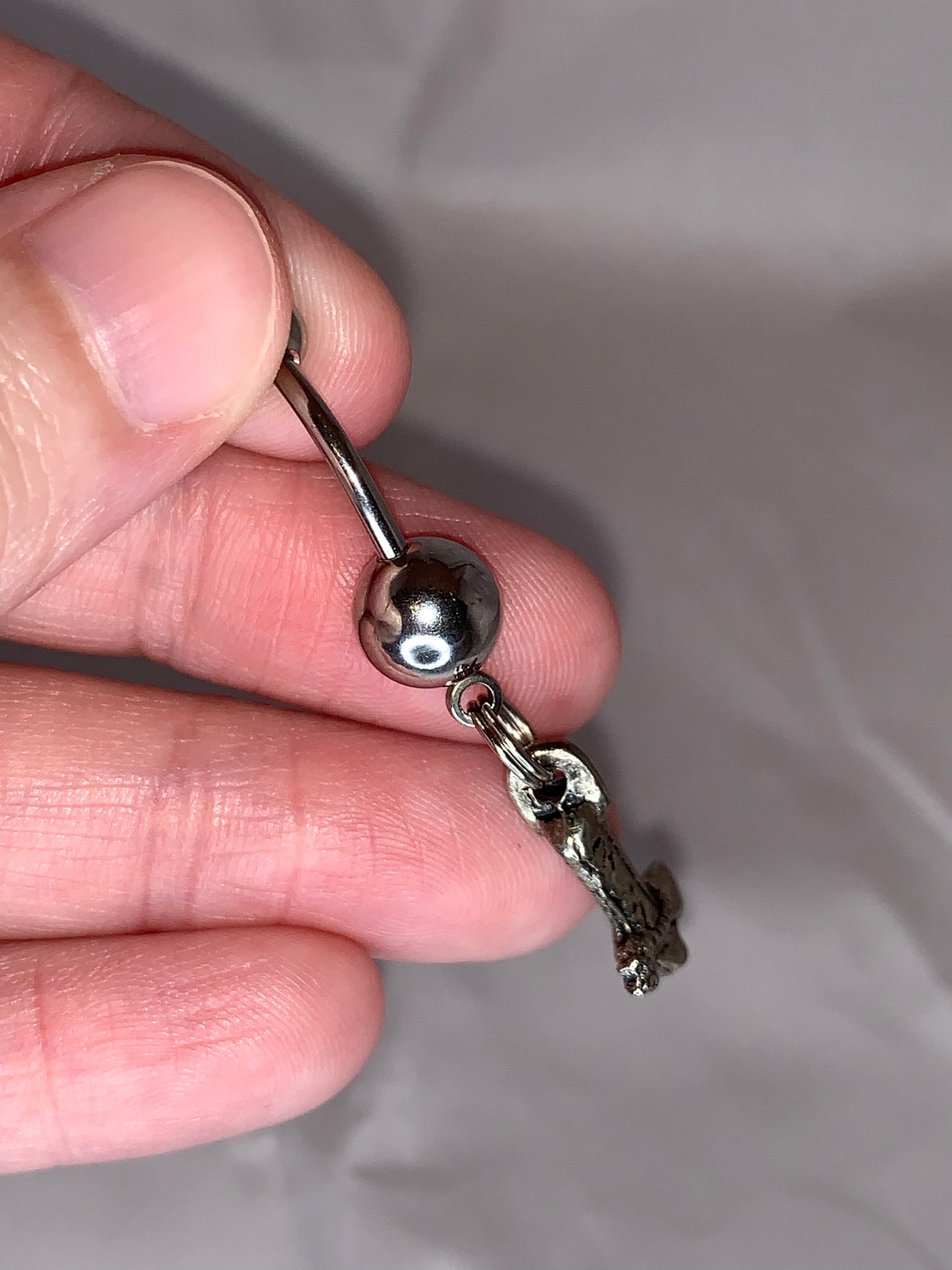Boot With Spur Dangle Belly Ring