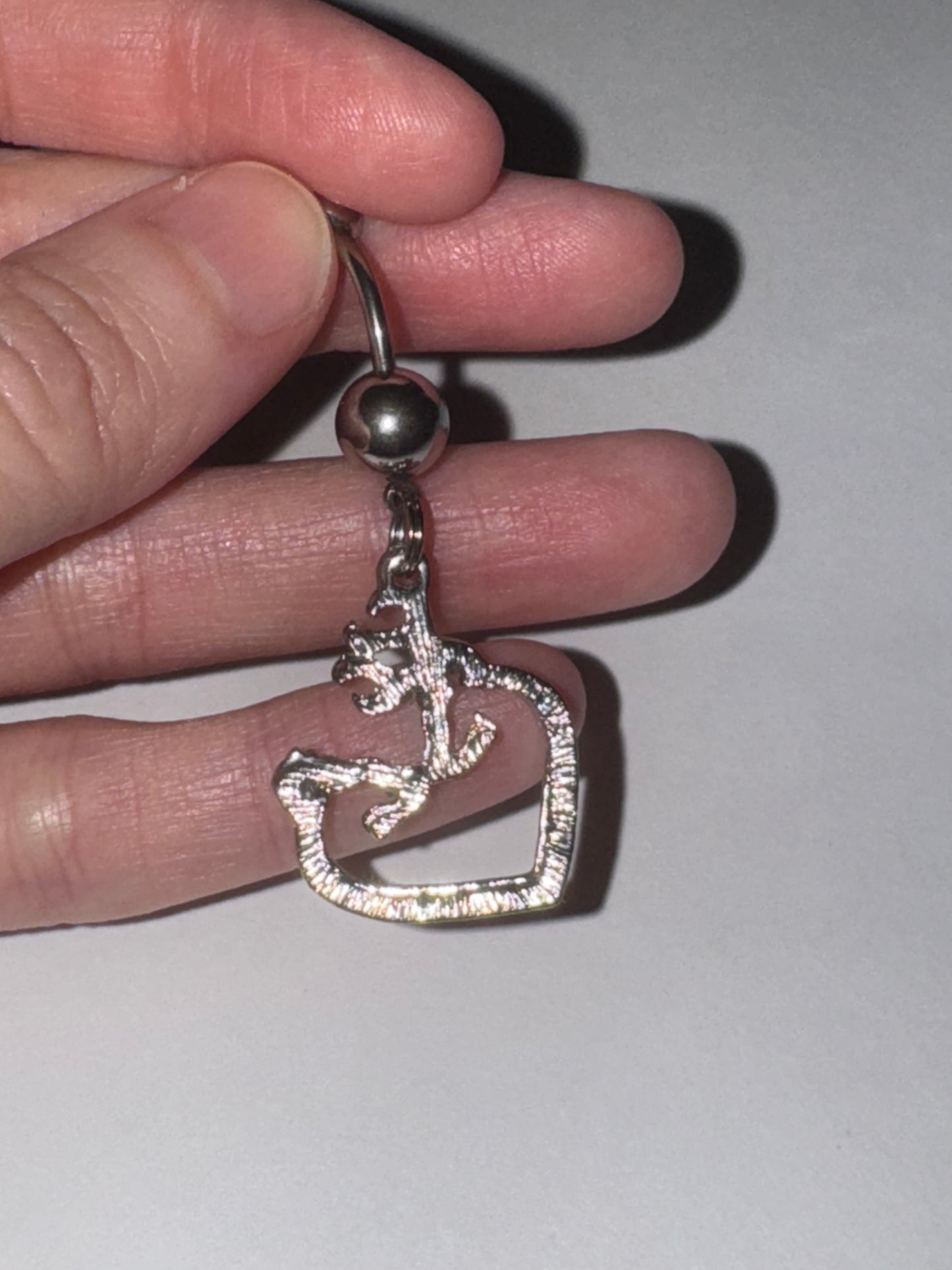Yellow and Orange Buck and Doe Browning Dangle Belly Ring
