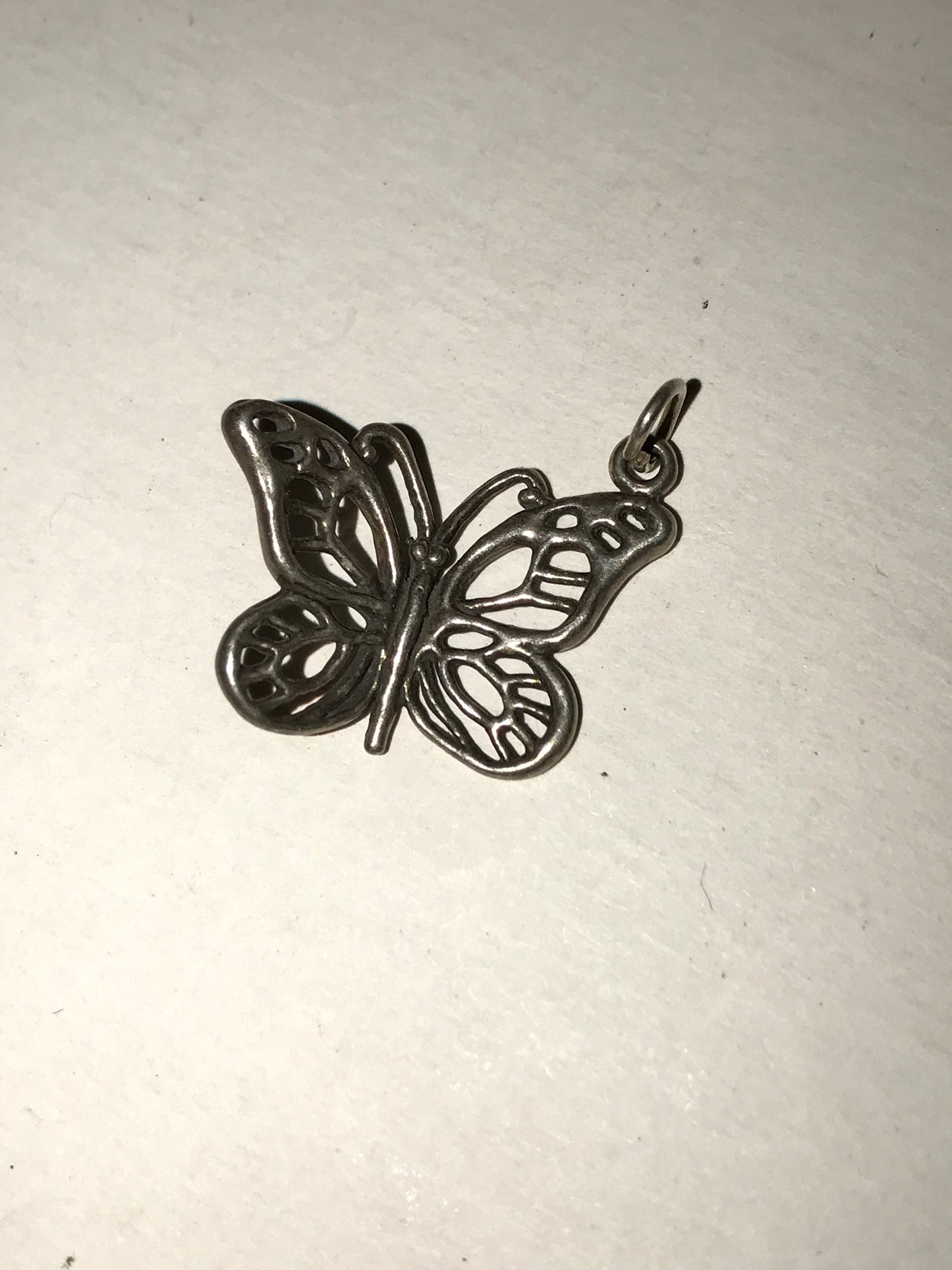 Sterling Silver Open Wing Butterfly Pendant