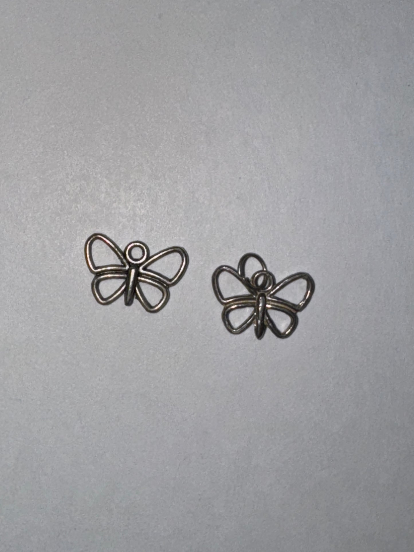 Sterling Silver Small Open Wing Butterfly Pendant
