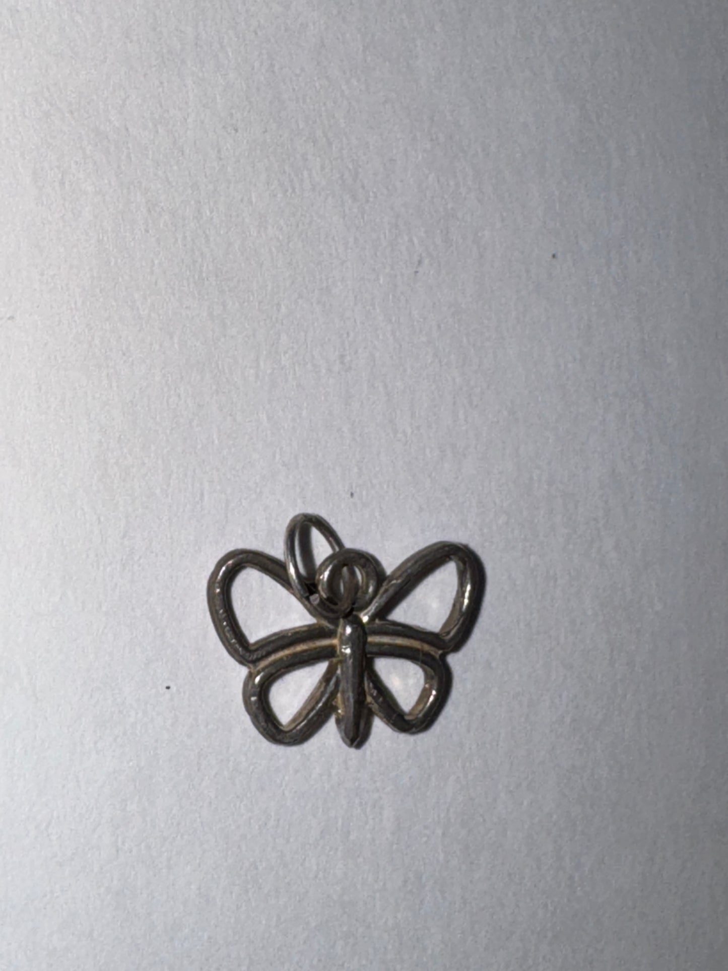 Sterling Silver Small Open Wing Butterfly Pendant