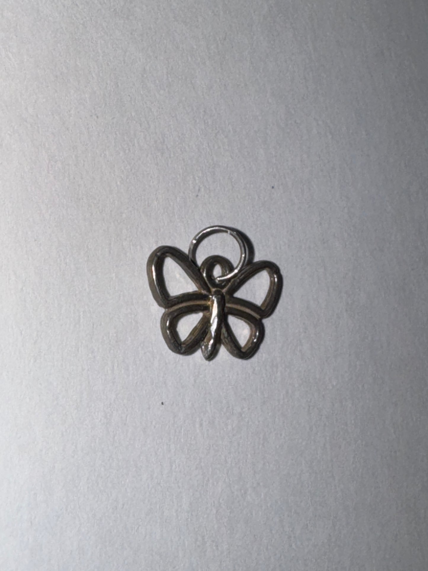 Sterling Silver Small Open Wing Butterfly Pendant
