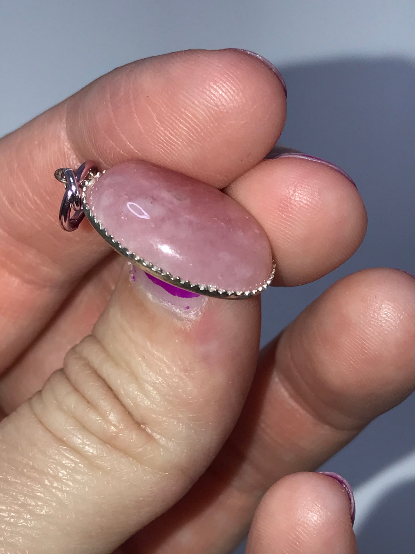 Cherry Quartz Oval Pendant