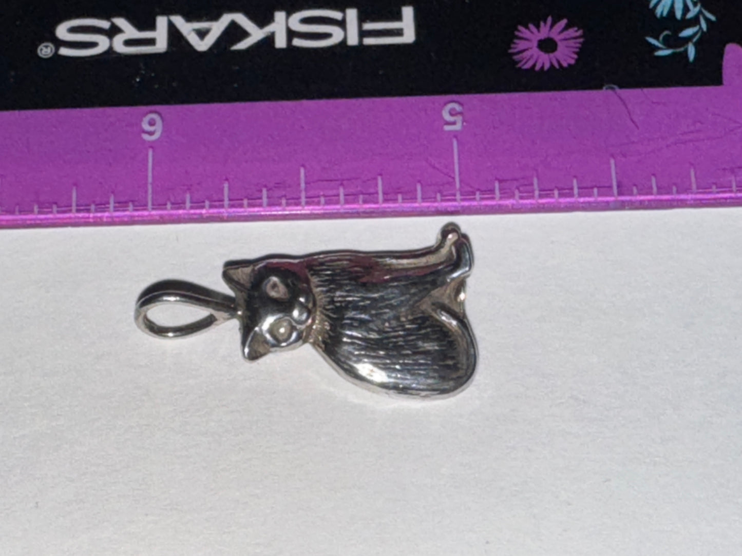 Sterling Silver Cute Cat Pendant