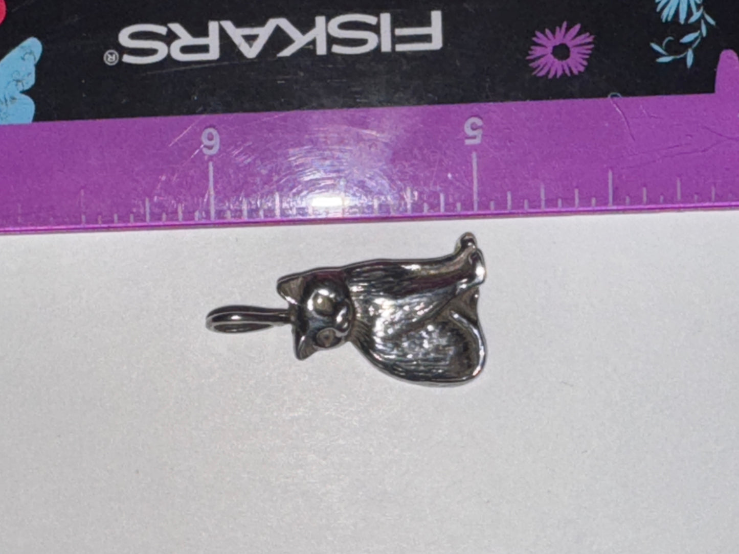 Sterling Silver Cute Cat Pendant