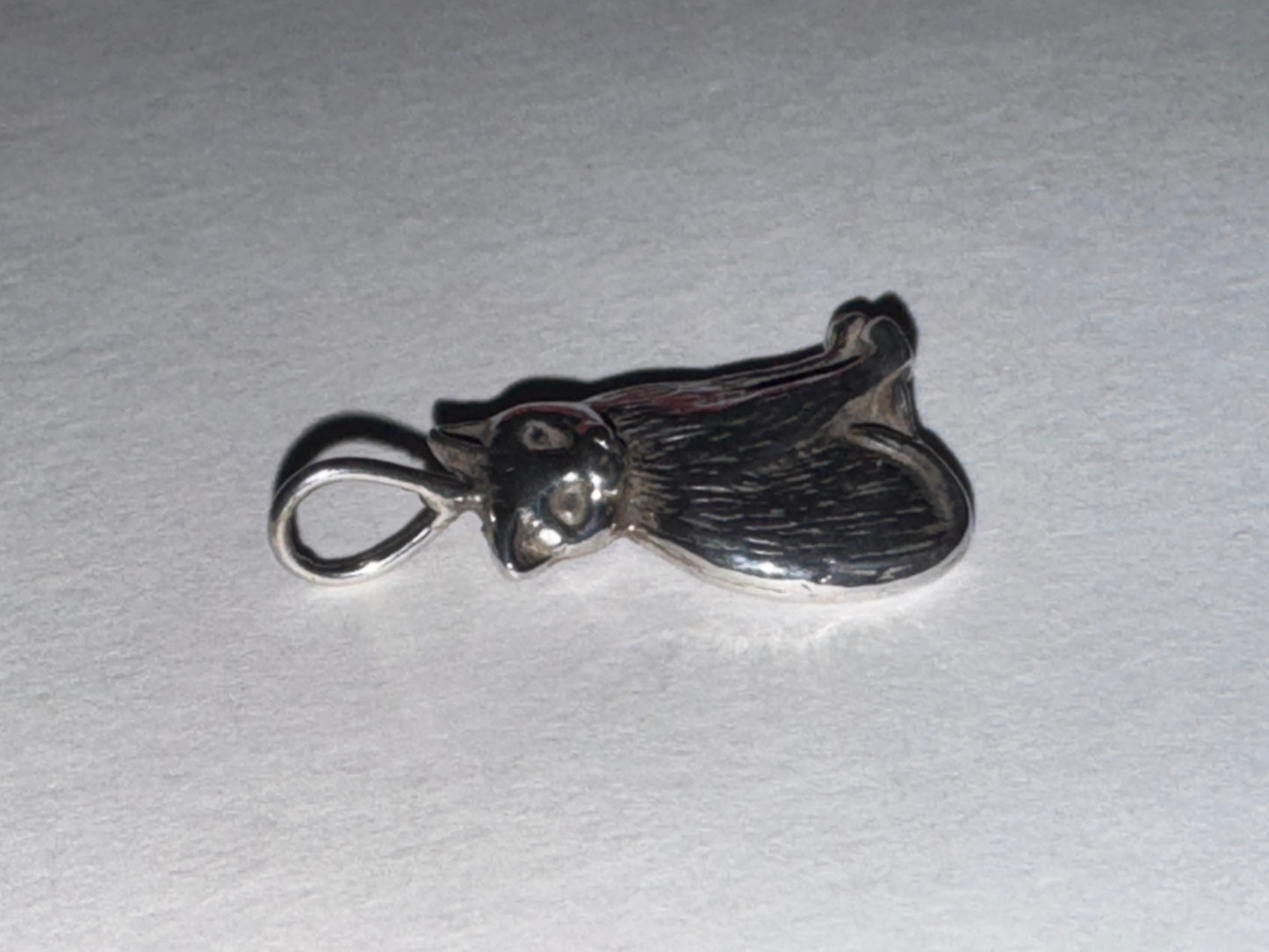Sterling Silver Cute Cat Pendant