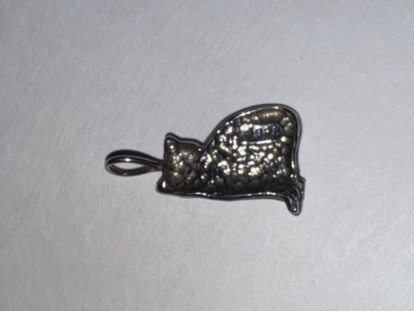 Sterling Silver Cute Cat Pendant