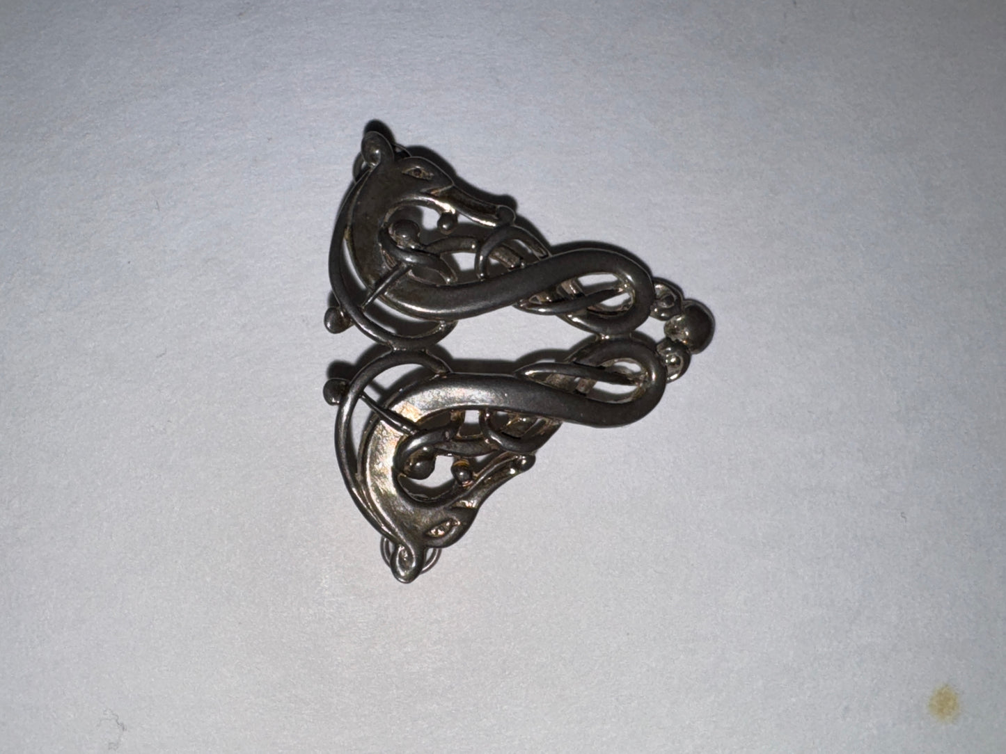 Sterling Silver Two Head Celtic Horse Pendant