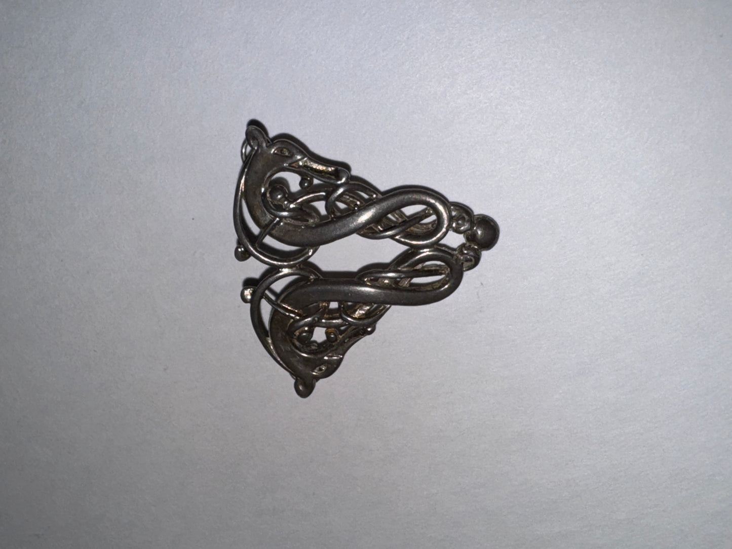 Sterling Silver Two Head Celtic Horse Pendant
