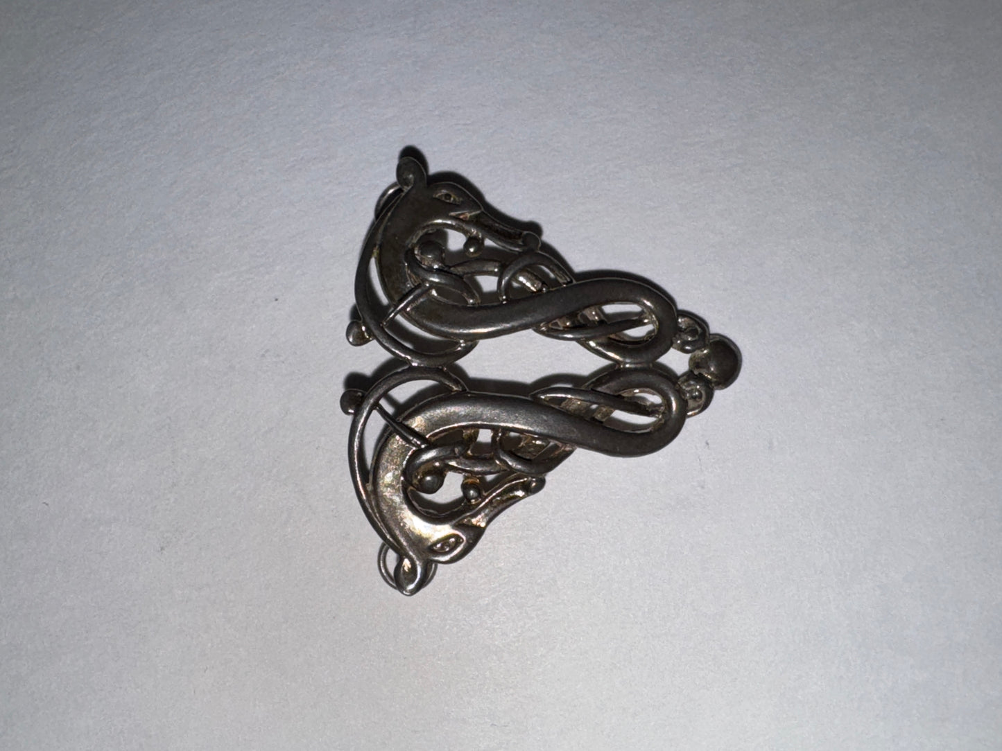 Sterling Silver Two Head Celtic Horse Pendant