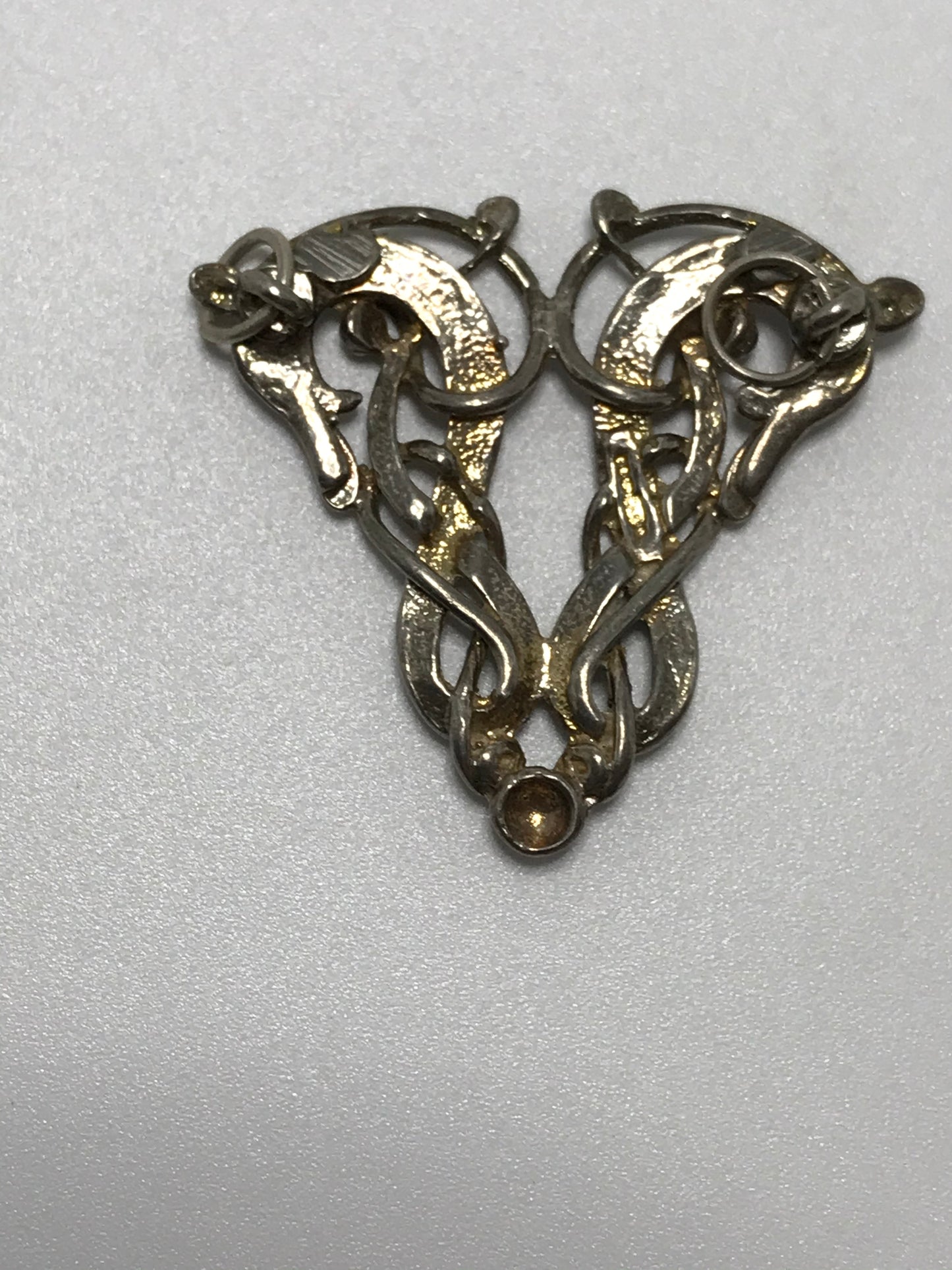 Sterling Silver Two Head Celtic Horse Pendant