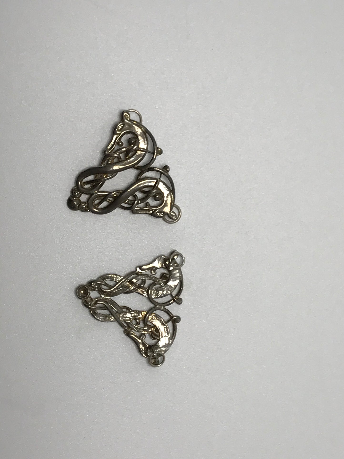 Sterling Silver Two Head Celtic Horse Pendant
