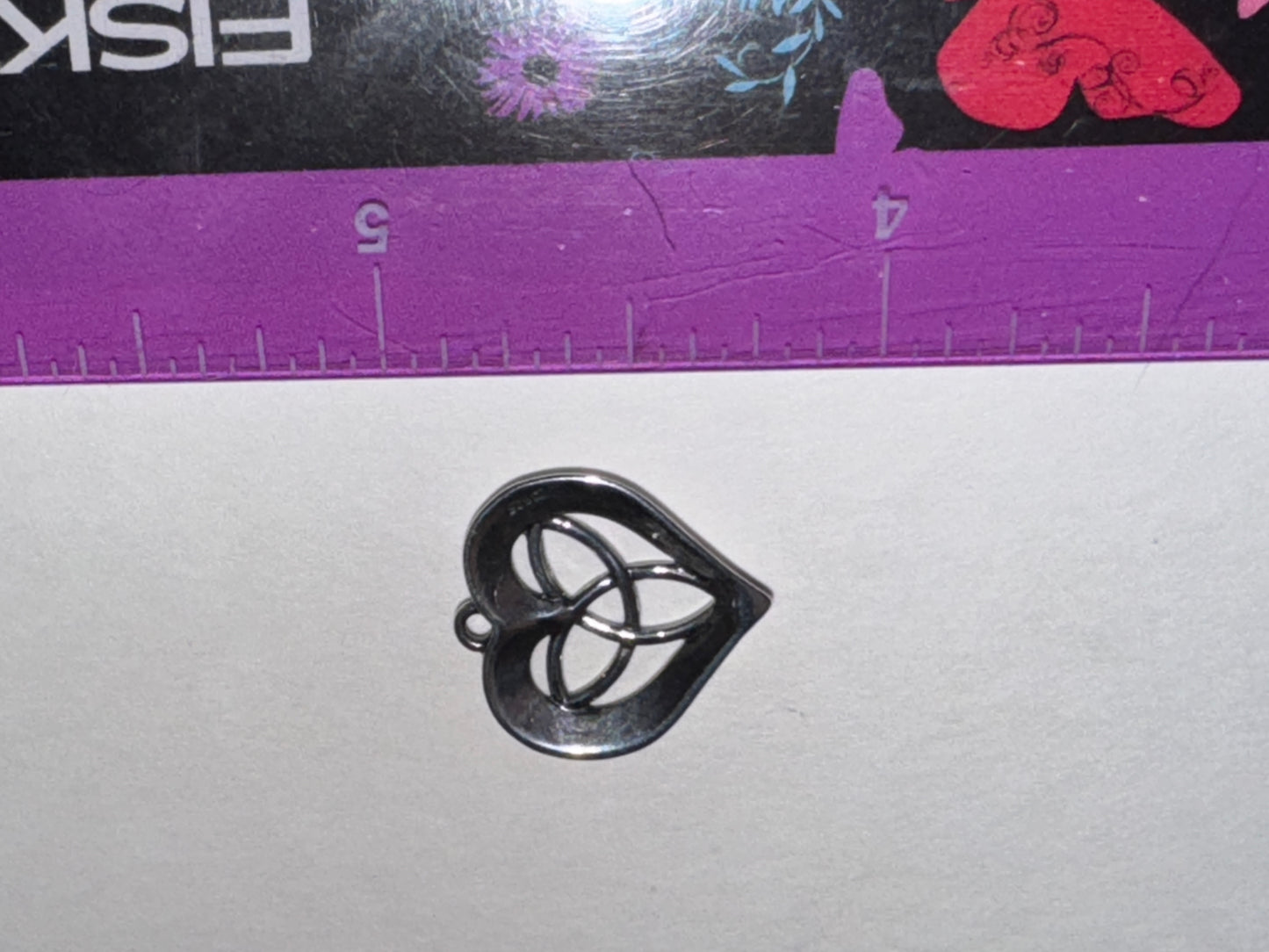 Triquetra Heart Design Sterling Silver Pendant