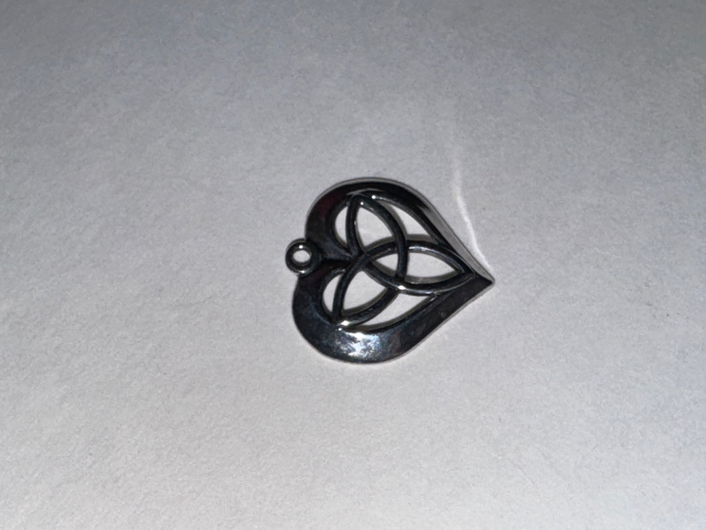 Triquetra Heart Design Sterling Silver Pendant