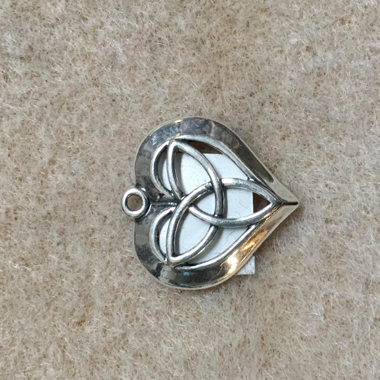 Triquetra Heart Design Sterling Silver Pendant
