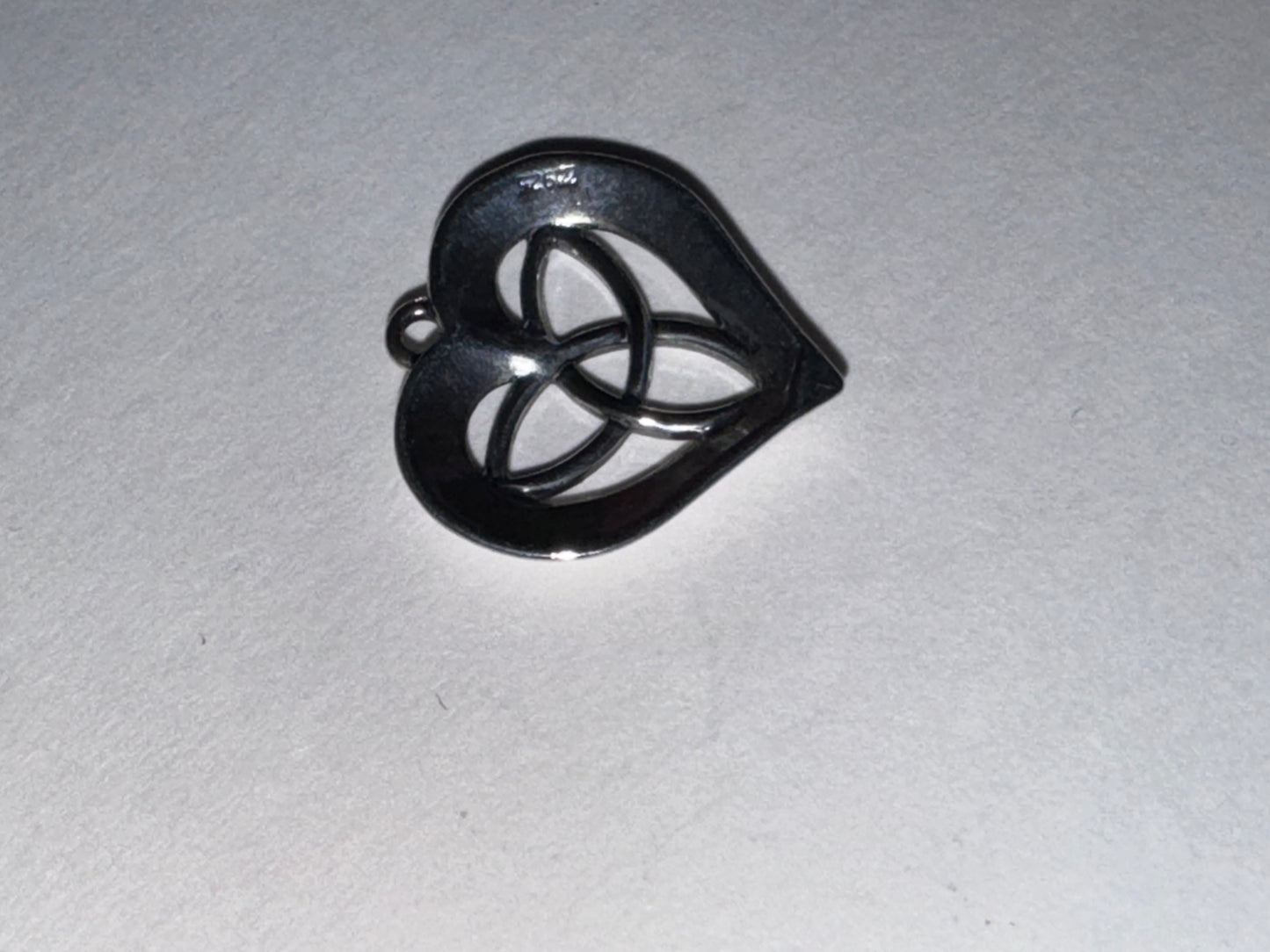 Triquetra Heart Design Sterling Silver Pendant