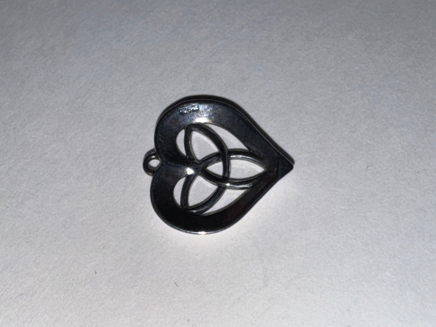 Triquetra Heart Design Sterling Silver Pendant