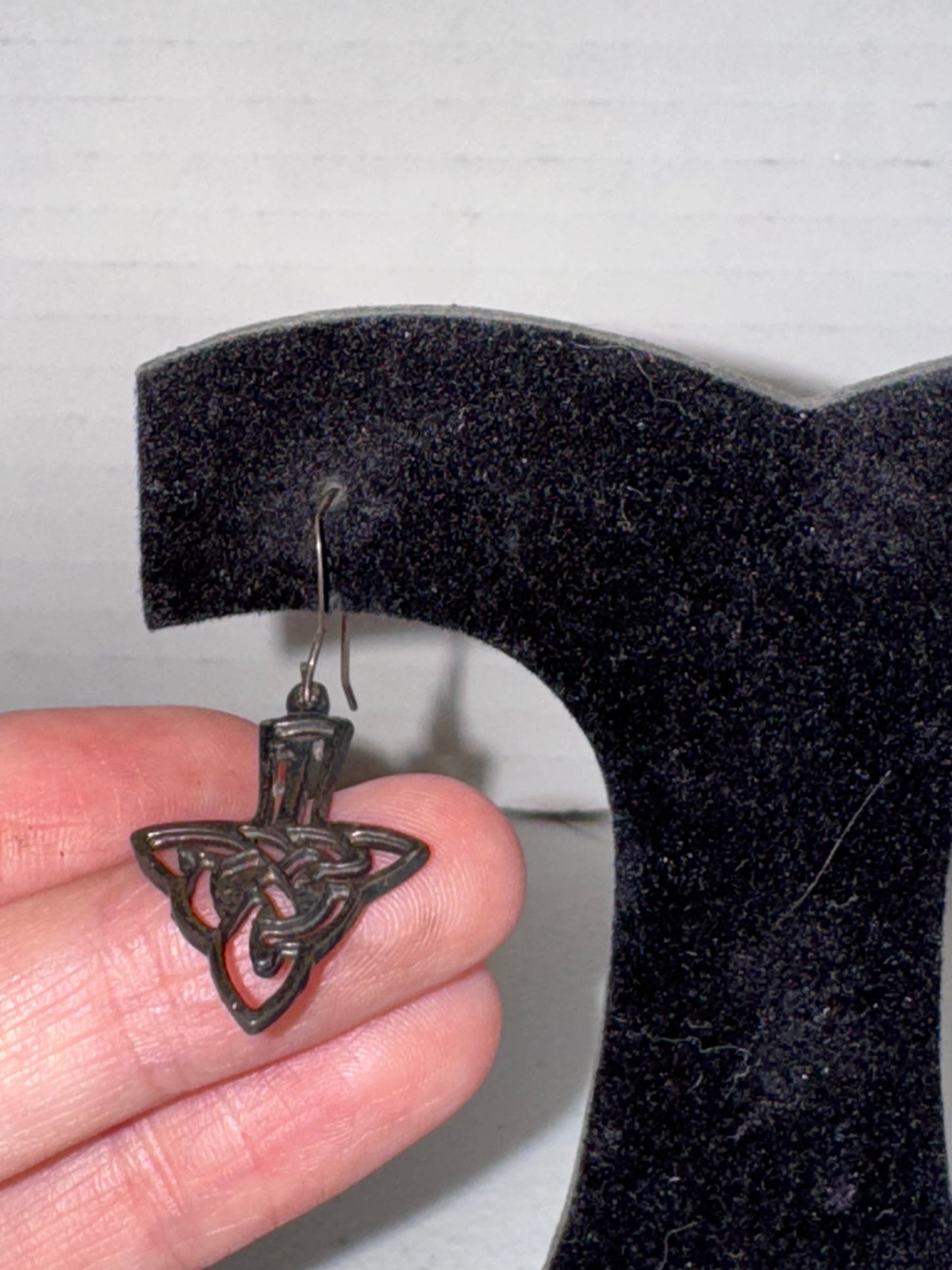 Celtic Triangle Dangle Earrings