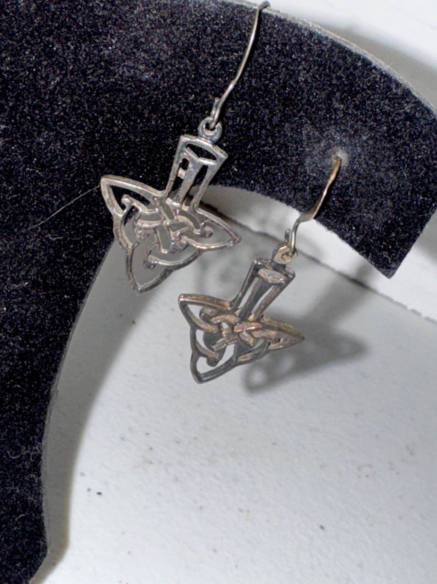 Celtic Triangle Dangle Earrings