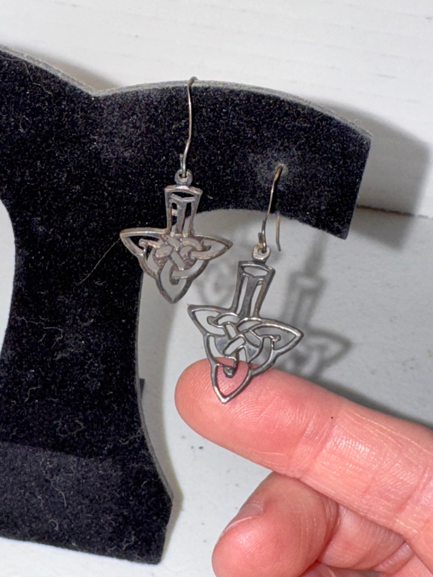 Celtic Triangle Dangle Earrings