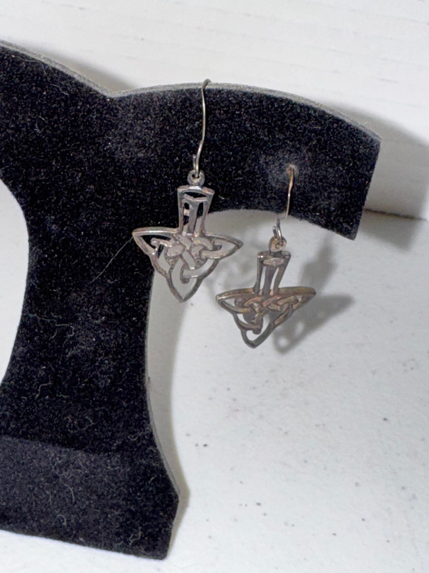 Celtic Triangle Dangle Earrings