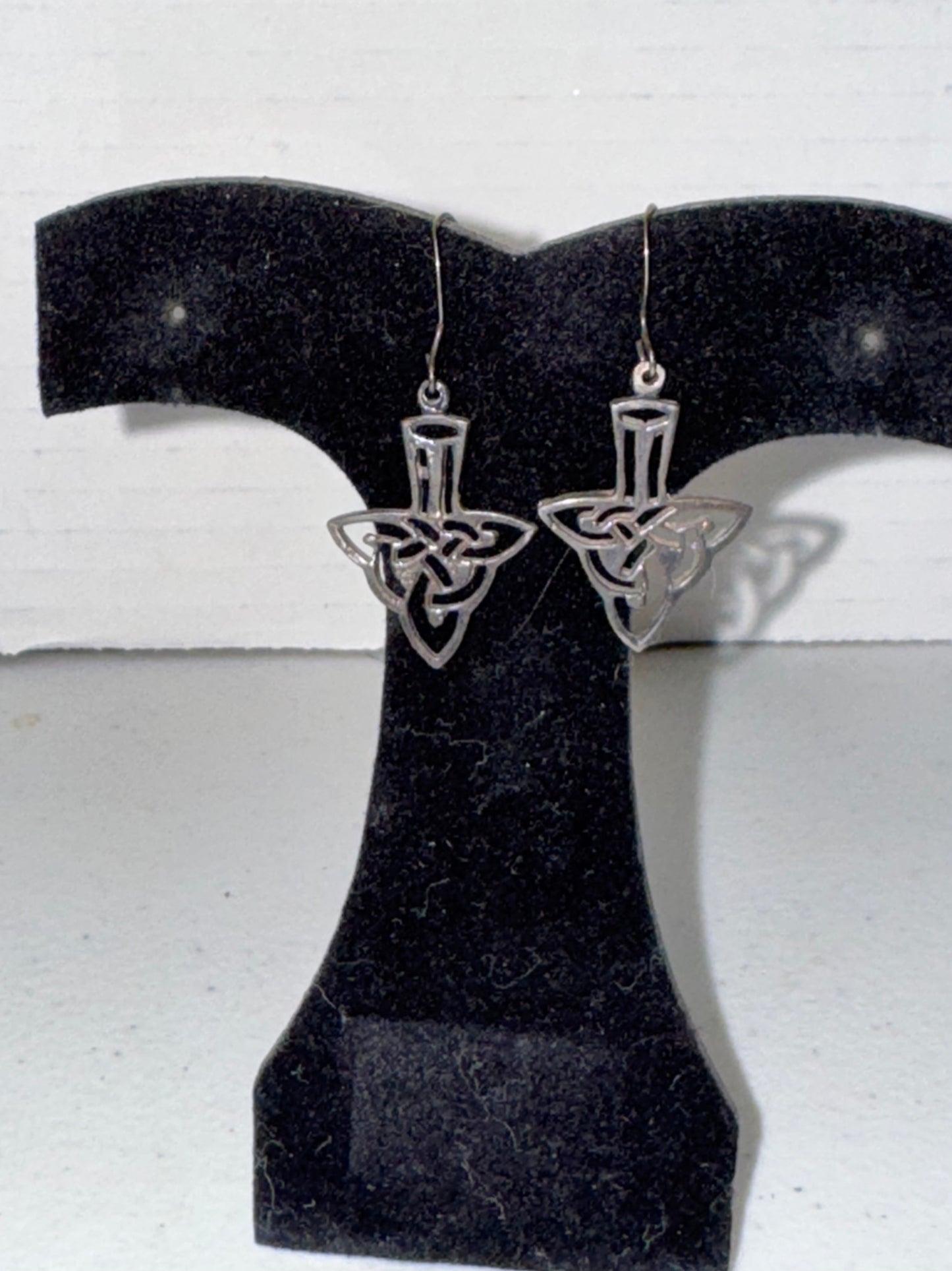 Celtic Triangle Dangle Earrings