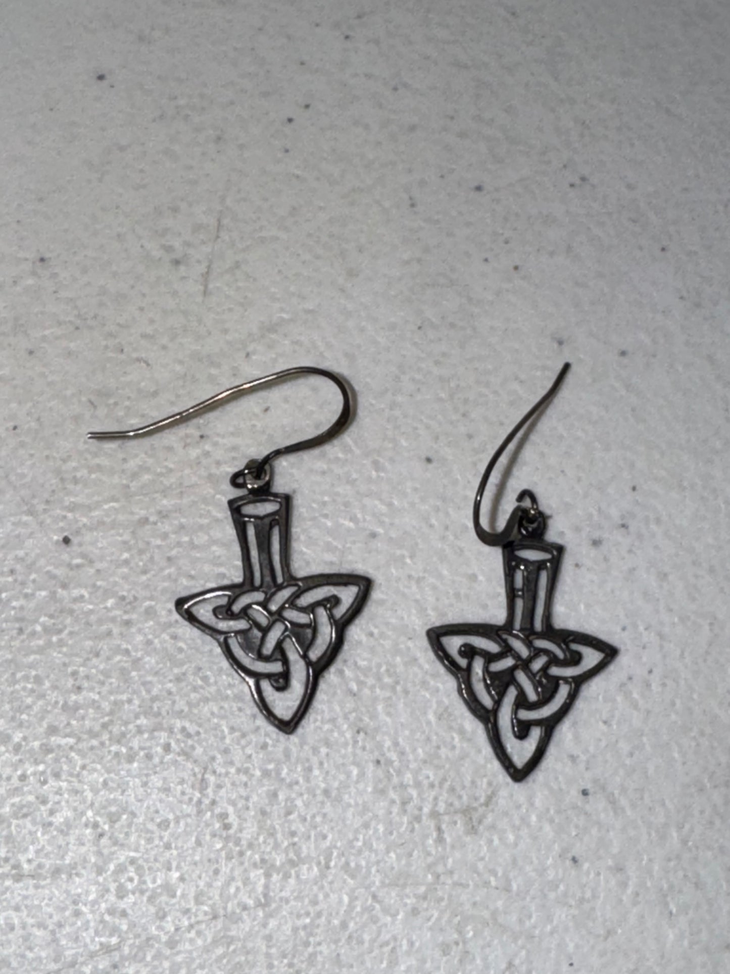 Celtic Triangle Dangle Earrings