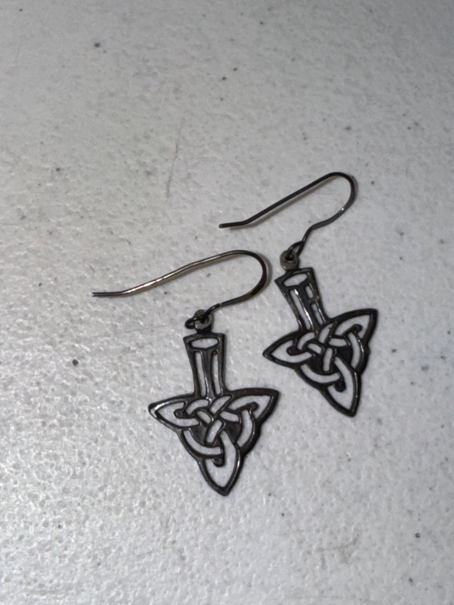 Celtic Triangle Dangle Earrings