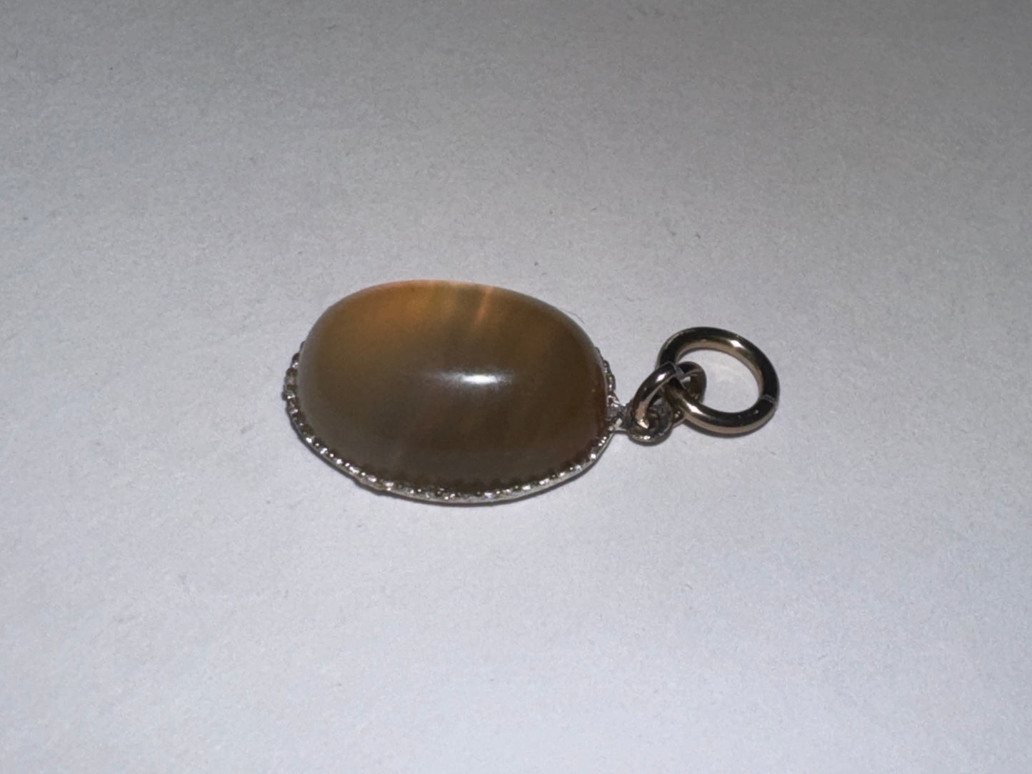 Natural Citrine Cabochon Oval Pendant