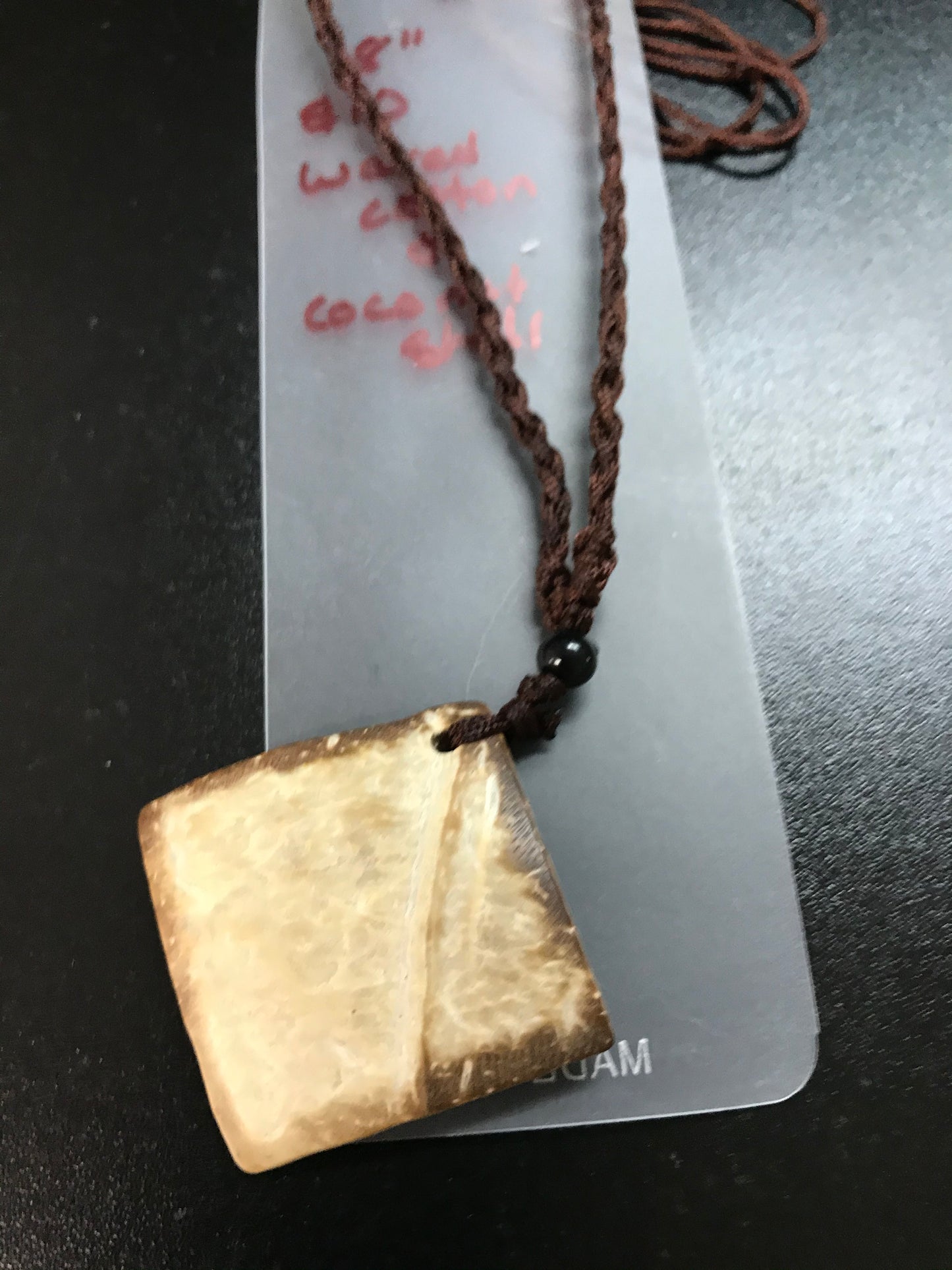 18" Adjustable Cotton and Coconut Shell Necklaces
