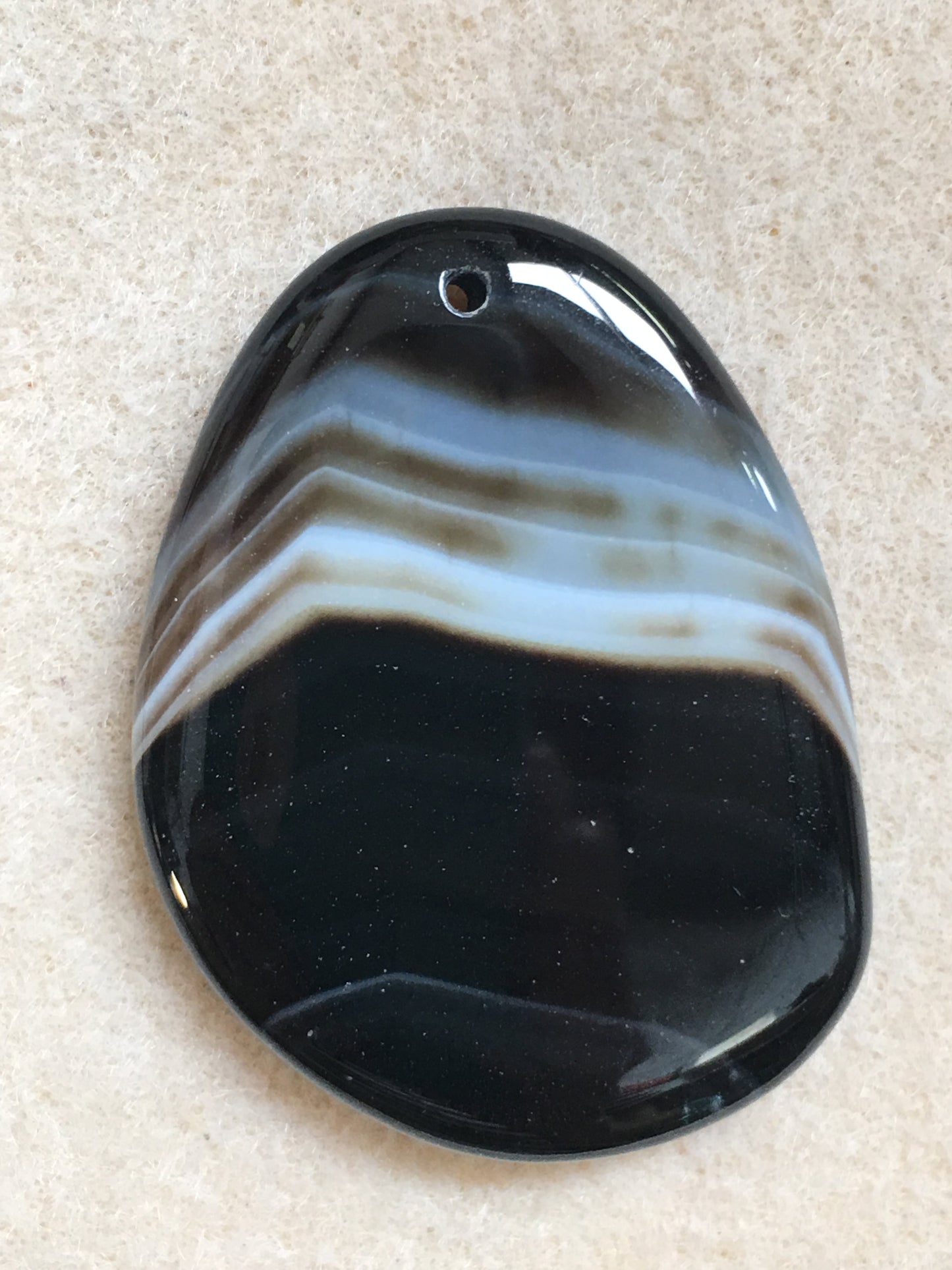 Coffee Onyx Agate Oval Pendant