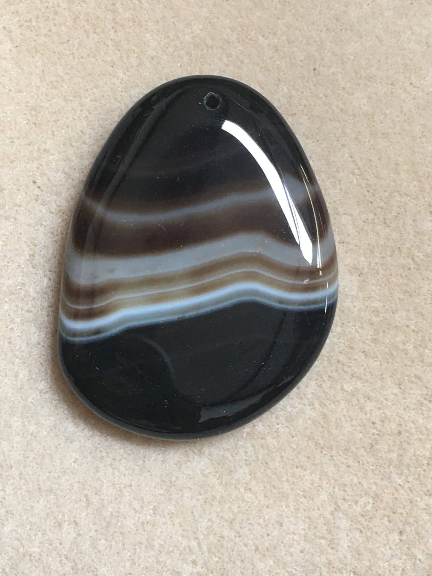 Coffee Onyx Agate Oval Pendant