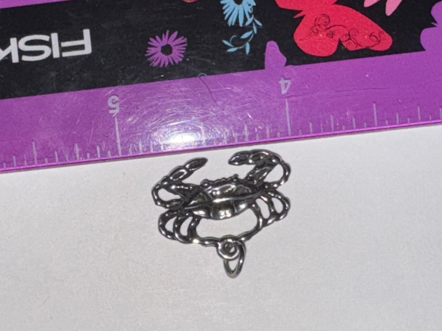 Sterling Silver Crab Pendant