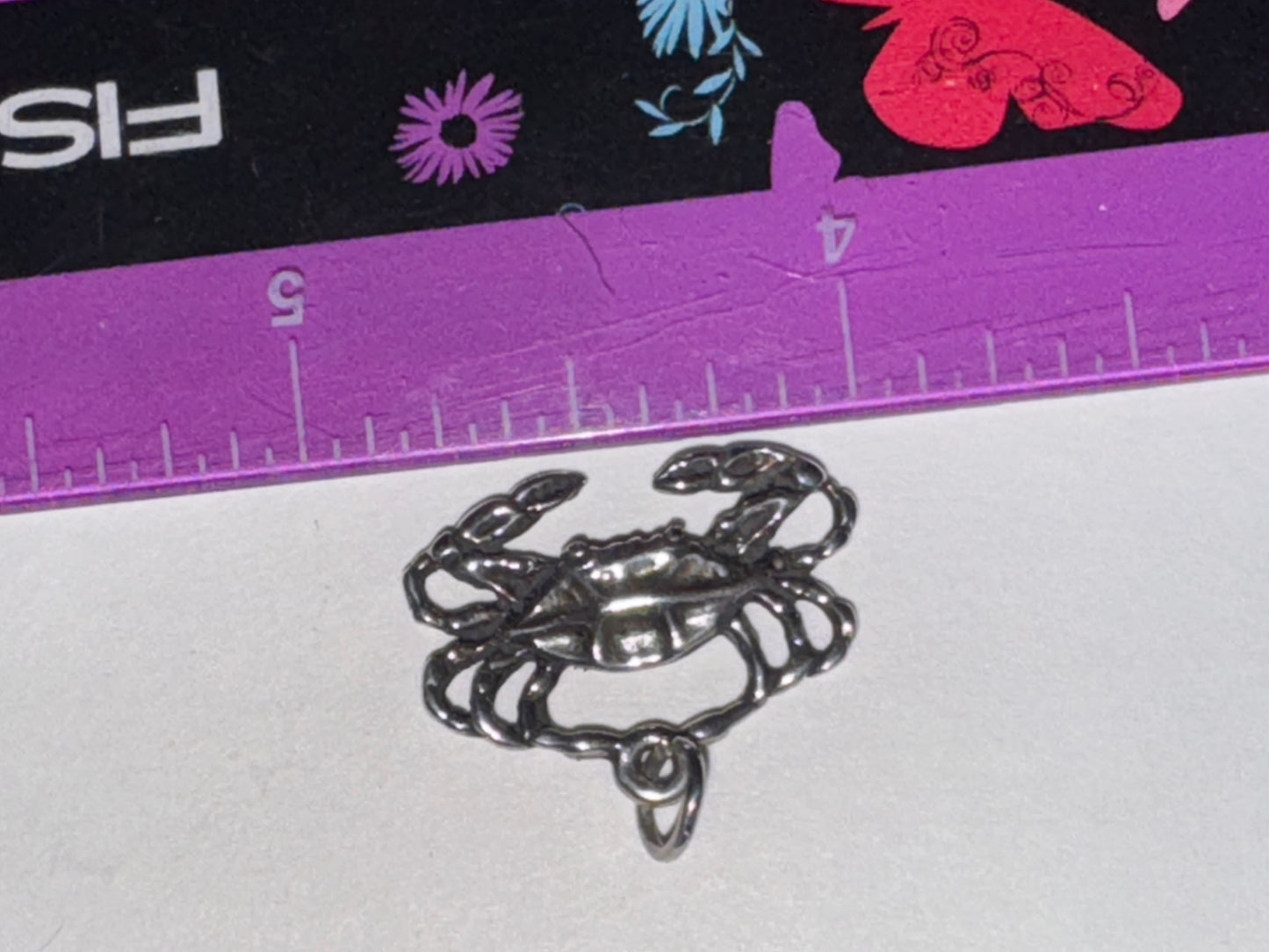 Sterling Silver Crab Pendant