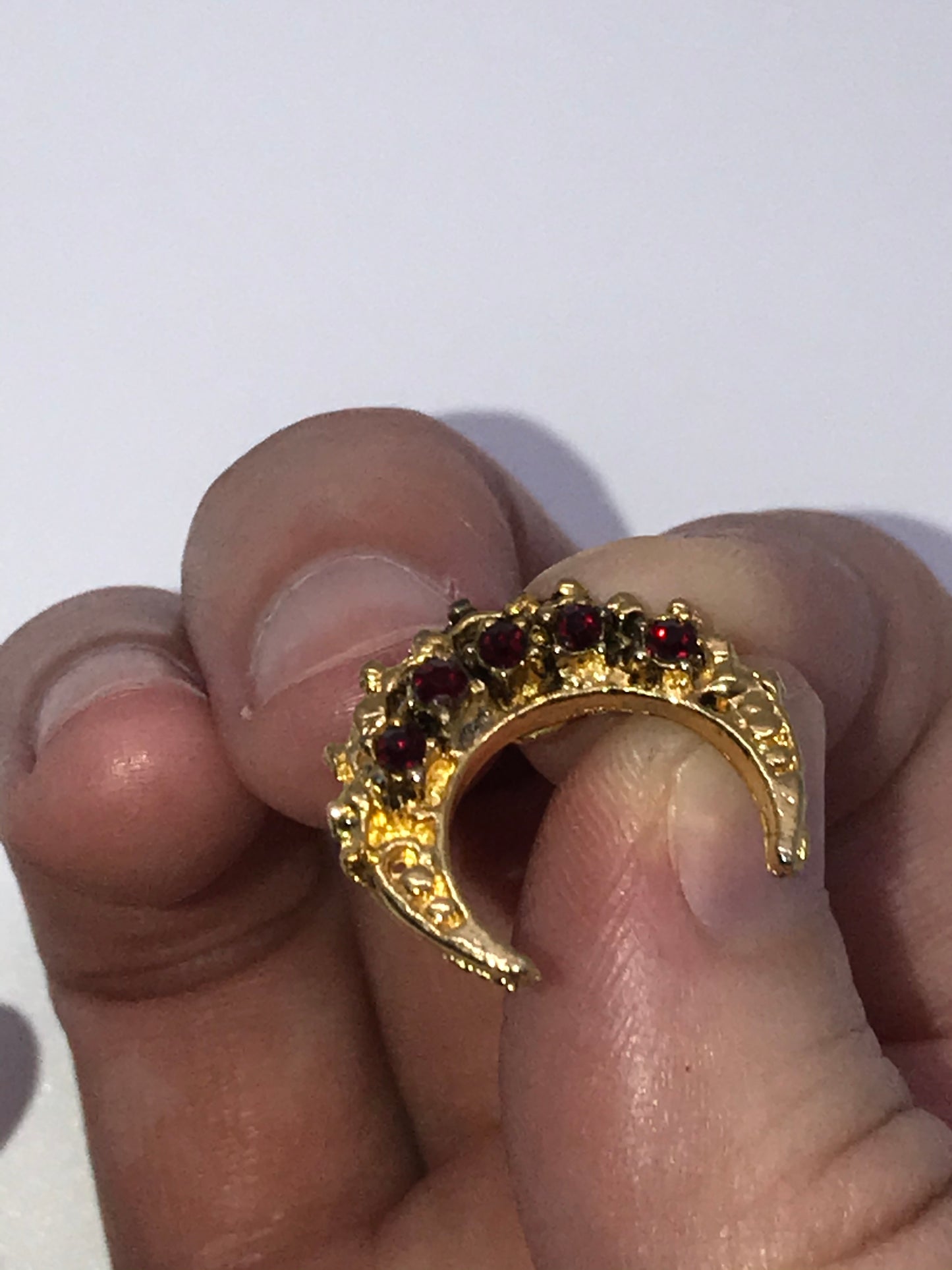 Gold Tone Crescent Moon Pin