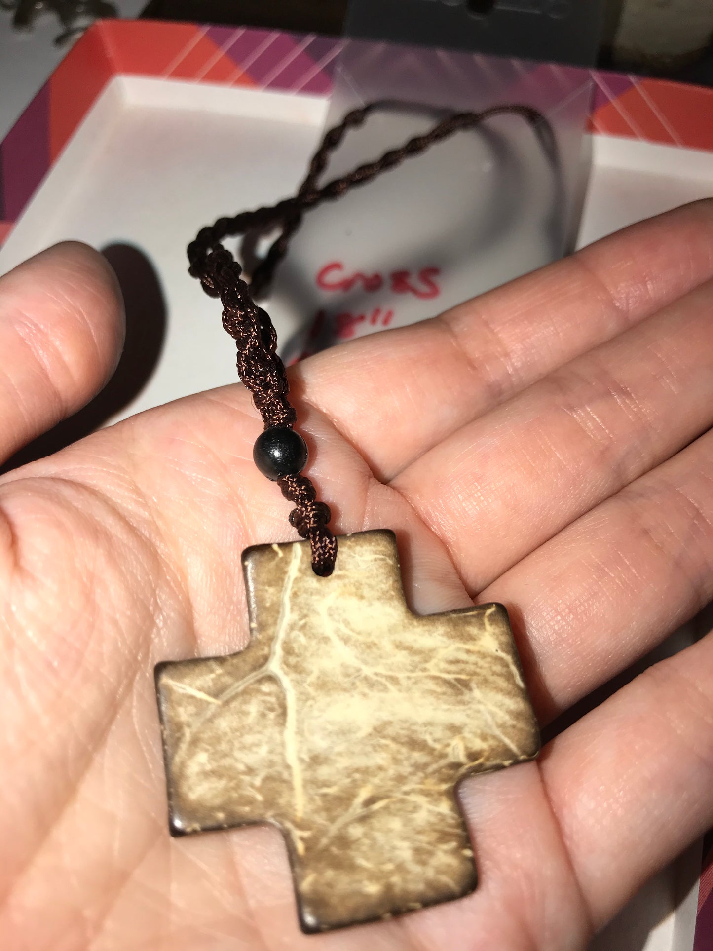 18" Adjustable Cotton and Coconut Shell Necklaces