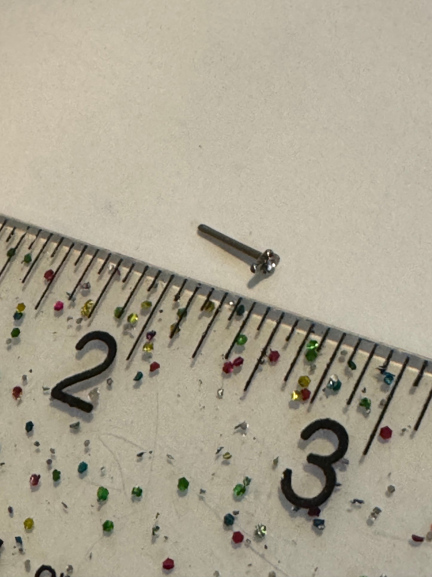 20 Gauge Straight Cross Nose Ring