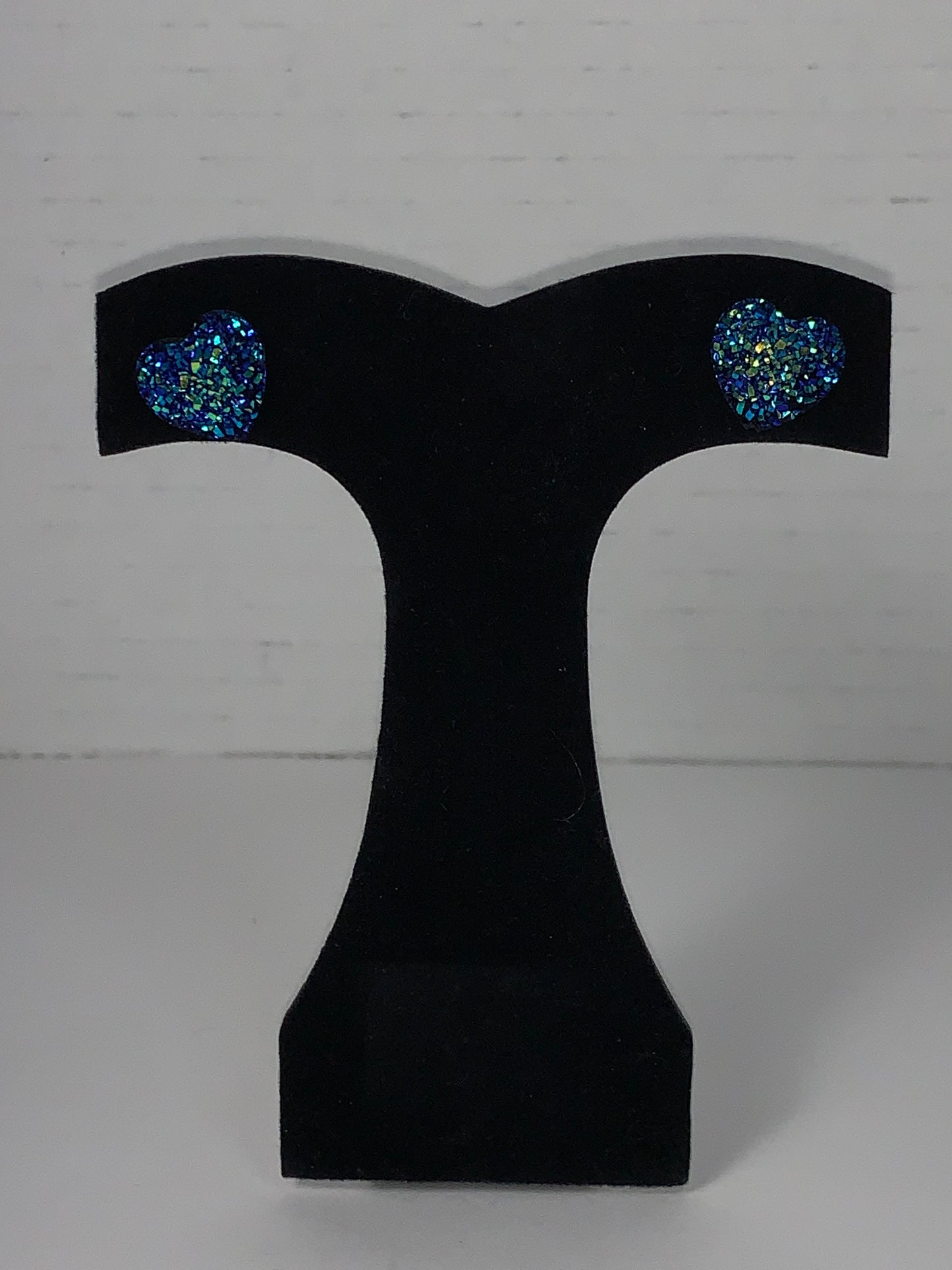 Glitter Heart Post Earrings