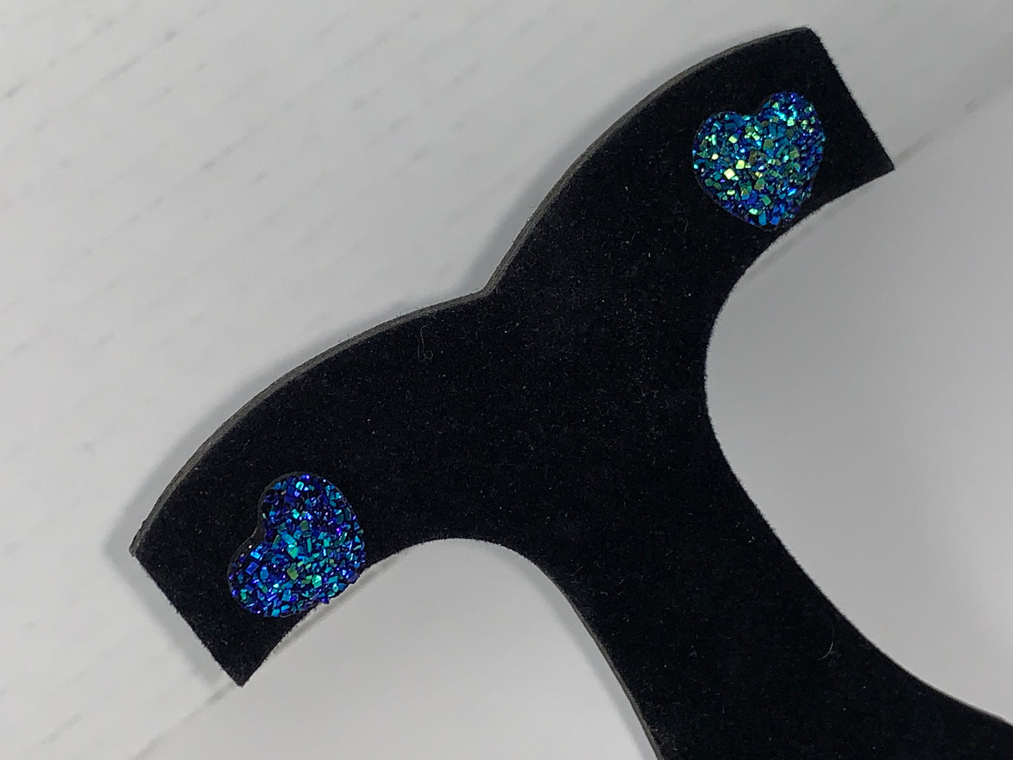 Glitter Heart Post Earrings
