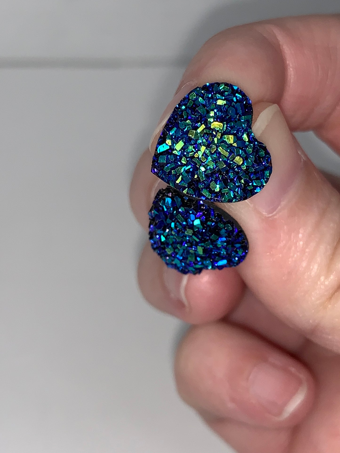 Glitter Heart Post Earrings