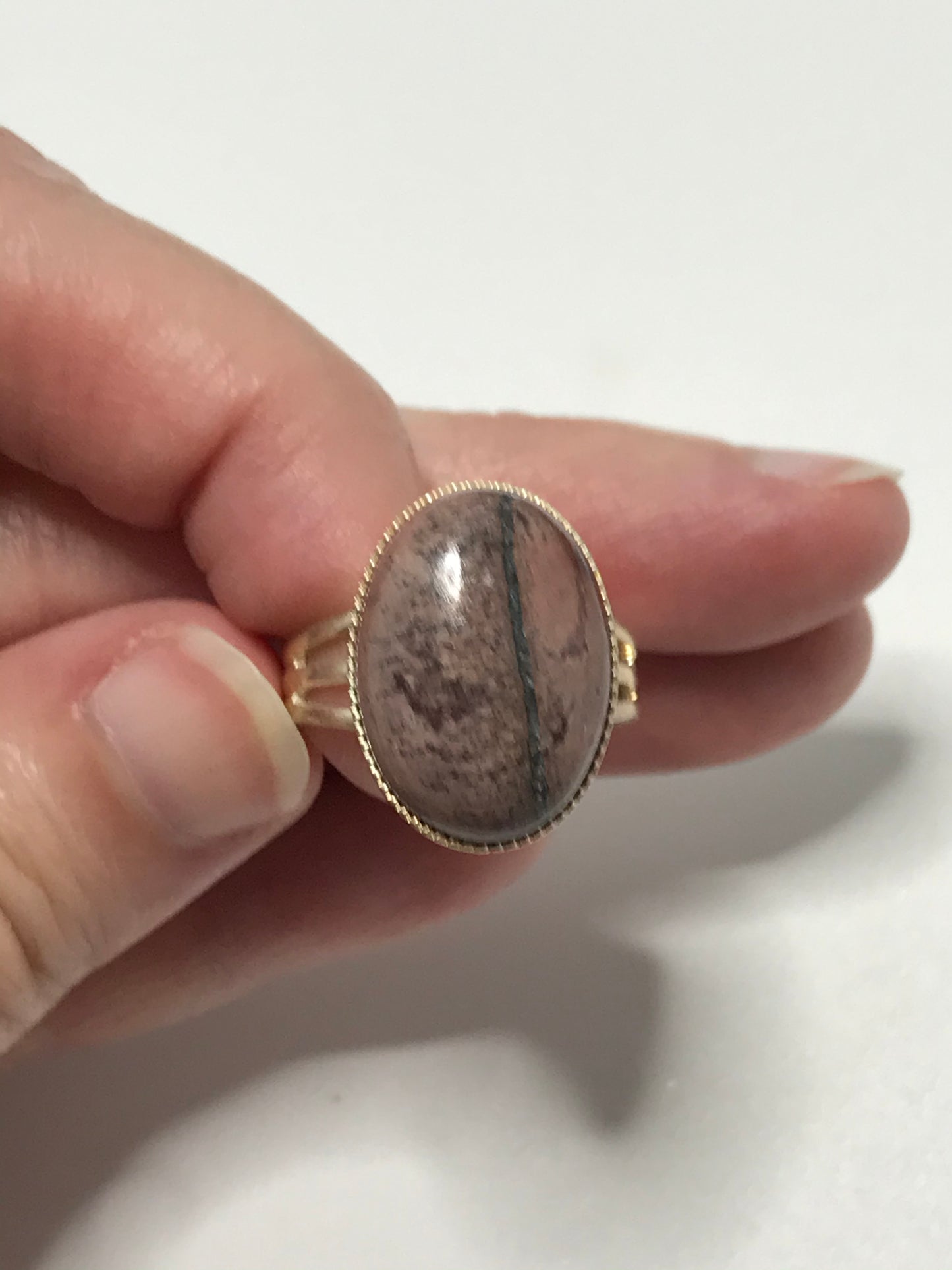 Rhodonite Sizeable Silver Ring