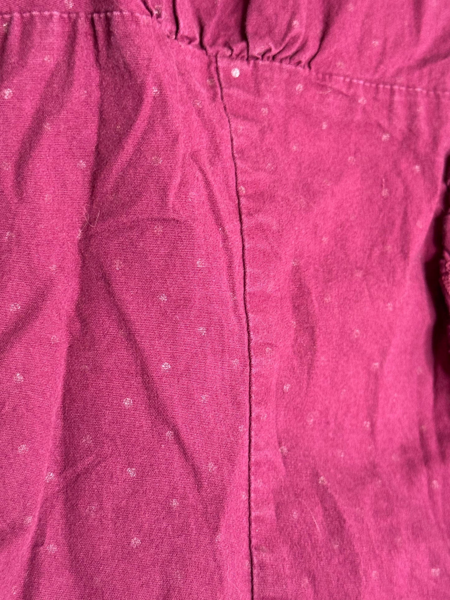 Dolled Up Maroon Button Up Polka Dot Shirt, Size Small, Y2K