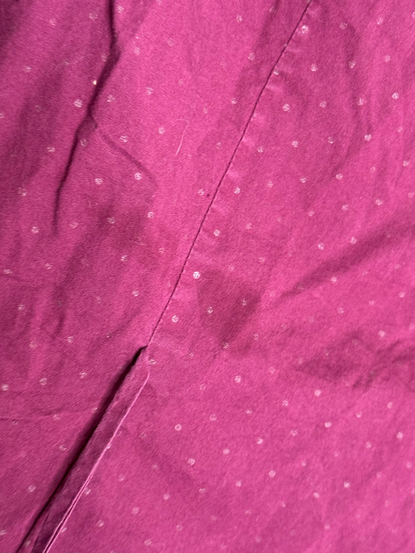 Dolled Up Maroon Button Up Polka Dot Shirt, Size Small, Y2K