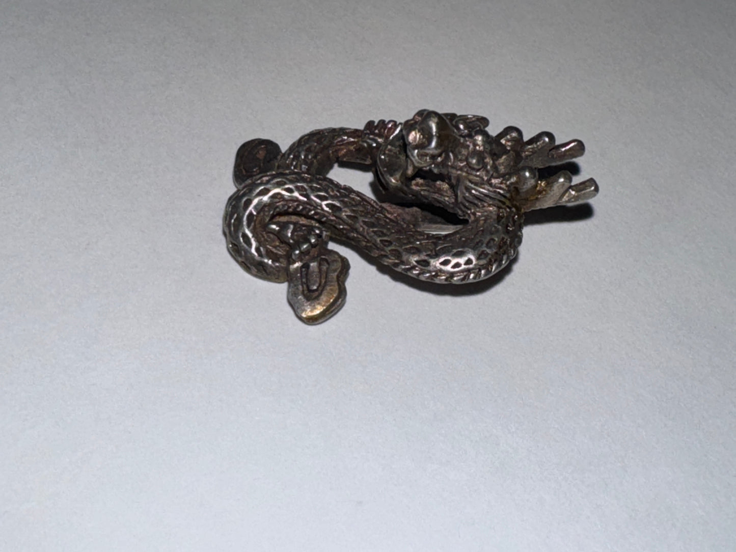 Antiqued Asian Dragon Pendant