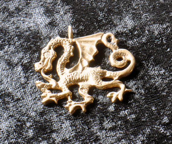 Sterling Silver Asian Dragon Pendant