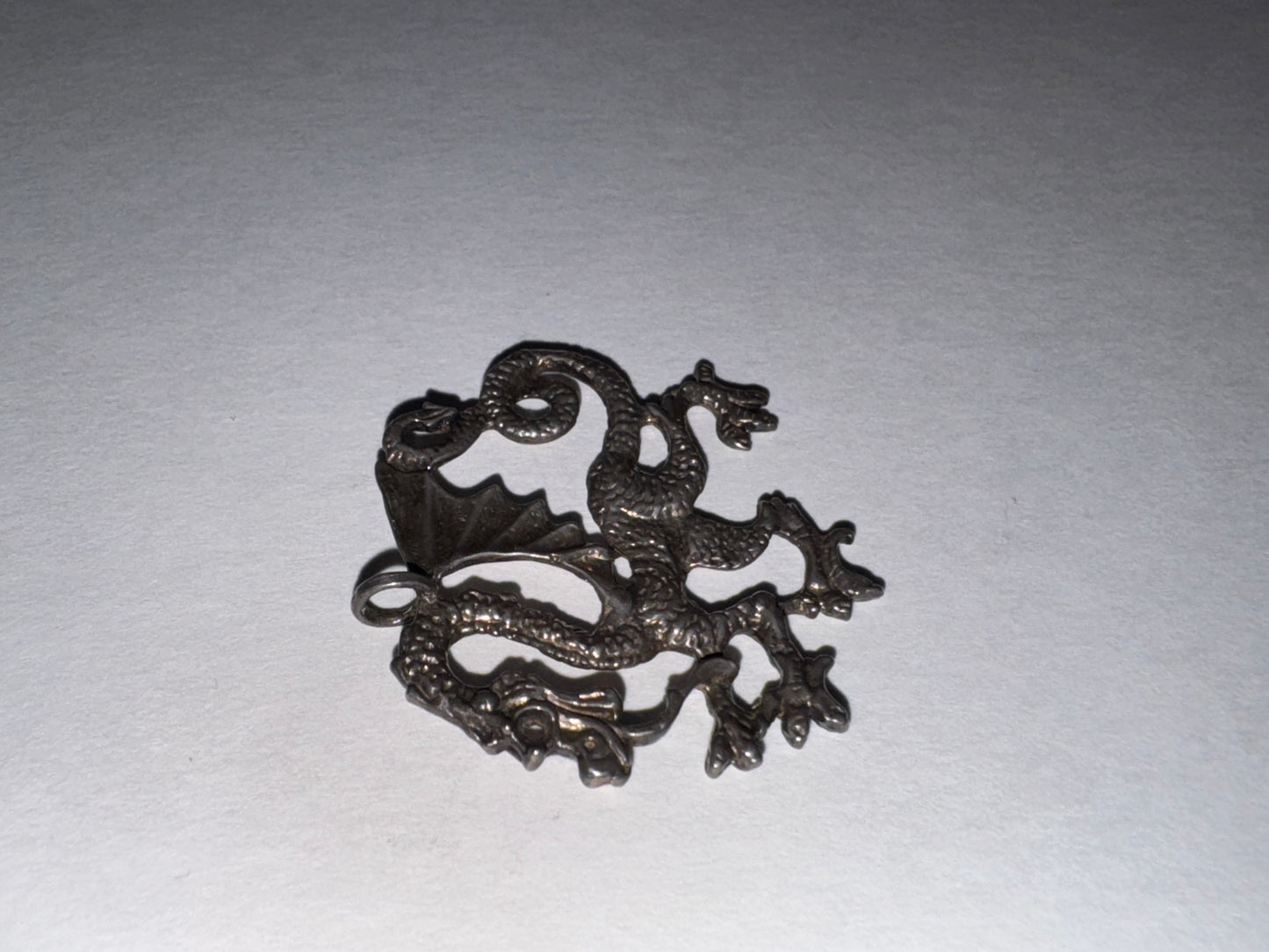 Sterling Silver Asian Dragon Pendant