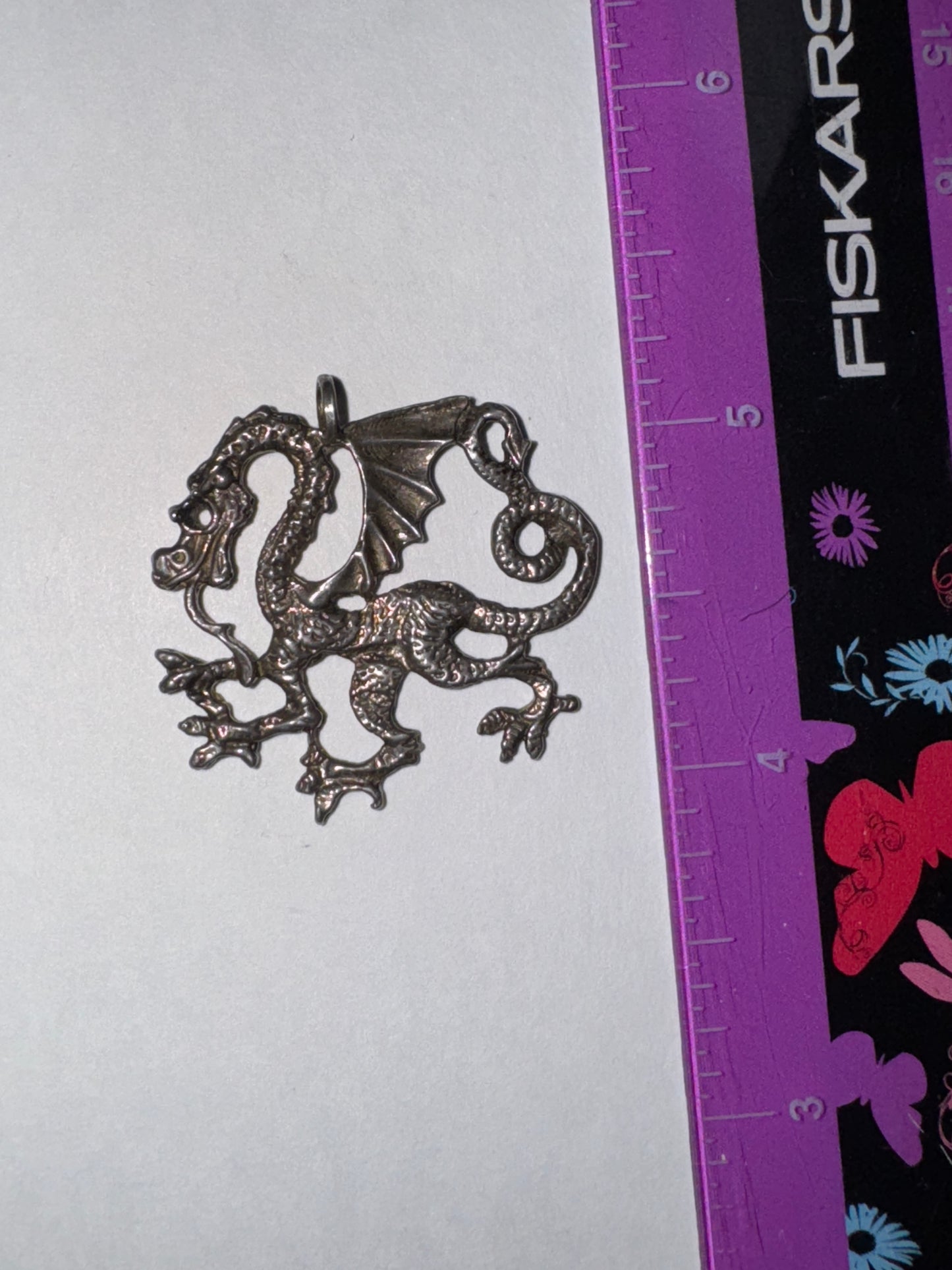 Sterling Silver Asian Dragon Pendant