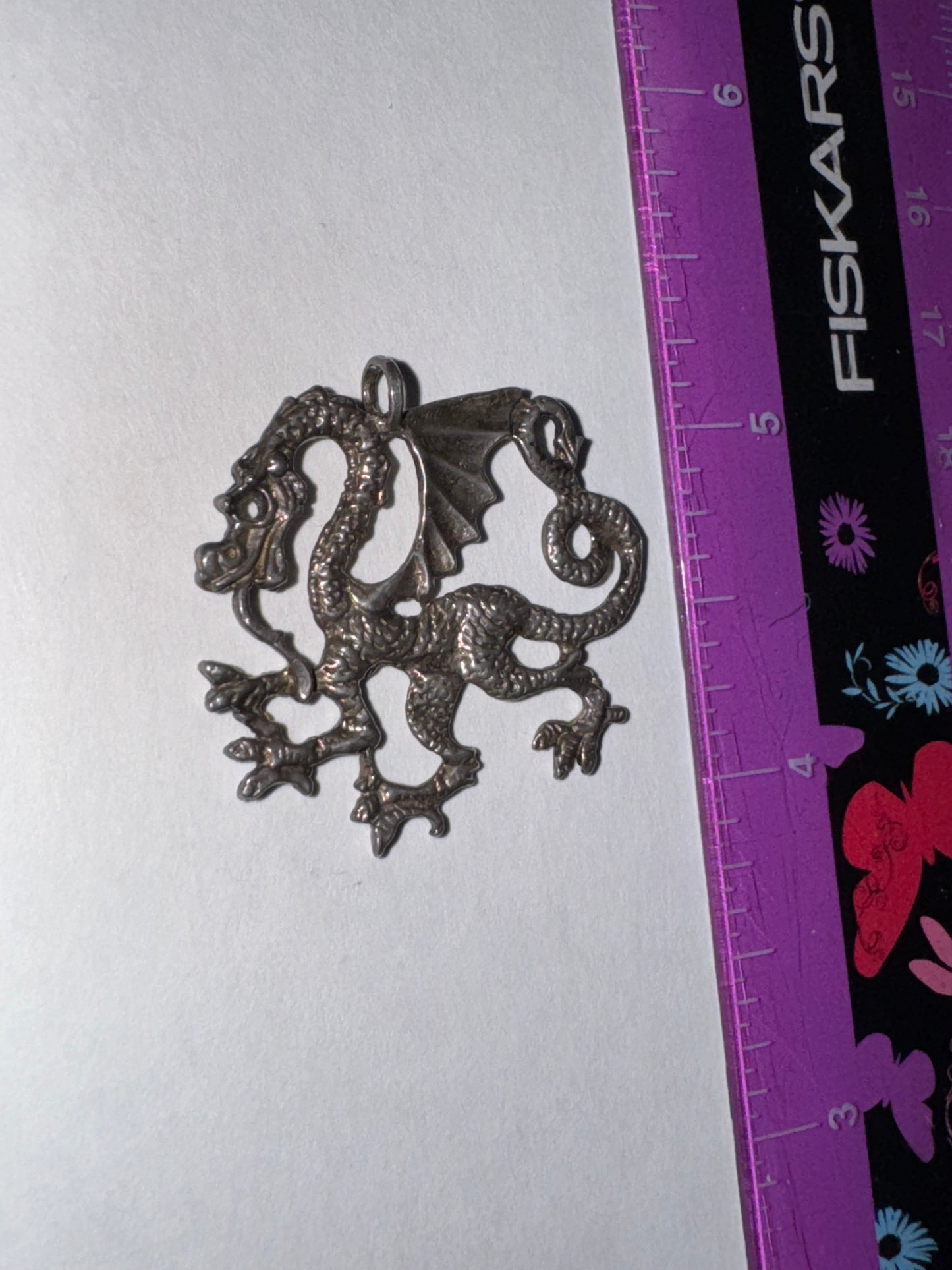Sterling Silver Asian Dragon Pendant