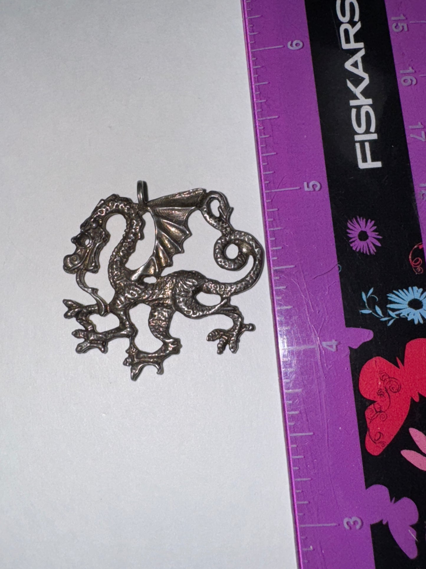 Sterling Silver Asian Dragon Pendant